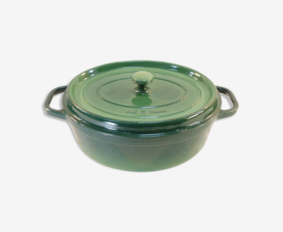 Cocotte ovale staub verte en fonte n29