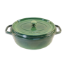 Oval staub green cast iron casserole N29