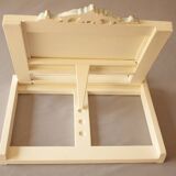 Wooden lectern with hand-painted flowers. easel. book stand.