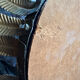 Vintage copper metal sun mirror oval shaped from the 1960s