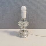 Swedish table lamp in hard pressed crystal glass, from Swedish SSA