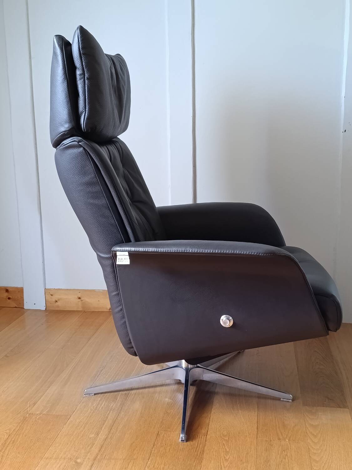Fauteuil cuir relax Hjort Knudsen gris anthracite