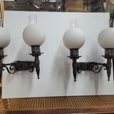 Paire d'appliques mural en fer