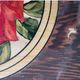 Art deco plateau, signed pola, painted glass, bamboo and rice straw.