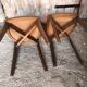 Pair of vintage 60s wooden bistro chairs