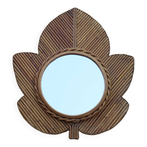 Miroir en rotin par Vivaï - del