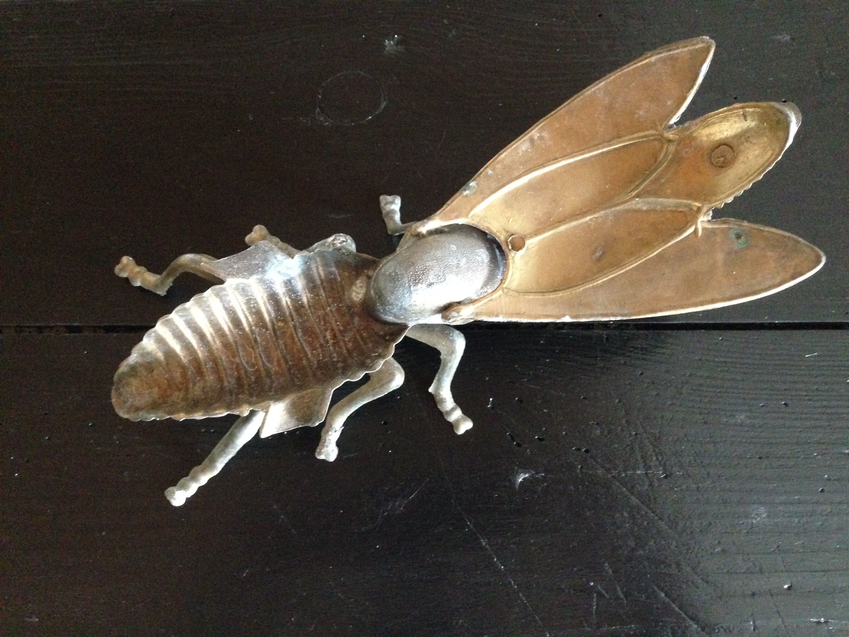 Animal ashtray vintage bronze and brass