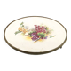 Plateau Art nouveau, laiton argenté, porcelaine blanche, Autriche, début du 20e siècle