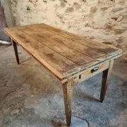 19th Century French Farmhouse Table in Chestnut Wood, Extendable to 365cm, Rustic Dining or Work Table
