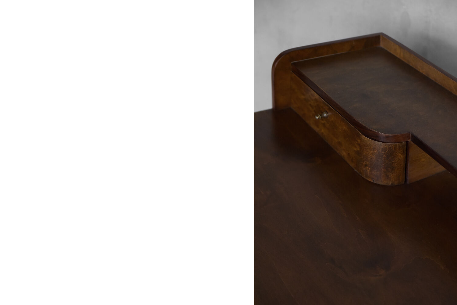 Vintage mid-century german walnut lady desk, 1950s
