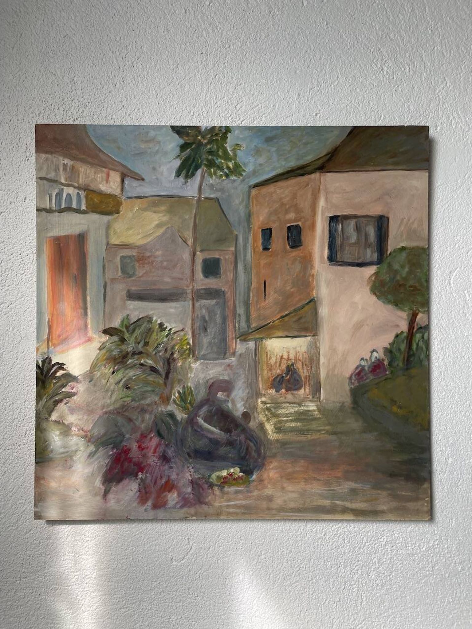 Huile sur panneau paysage