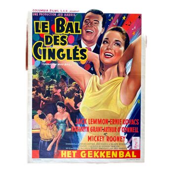 Affiche cinéma originale "Le bal des cinglés" Jack Lemmon 36x54cm 1957