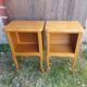Pair of bedside nightstands with vintage wooden case