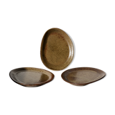 Trio of stoneware plates