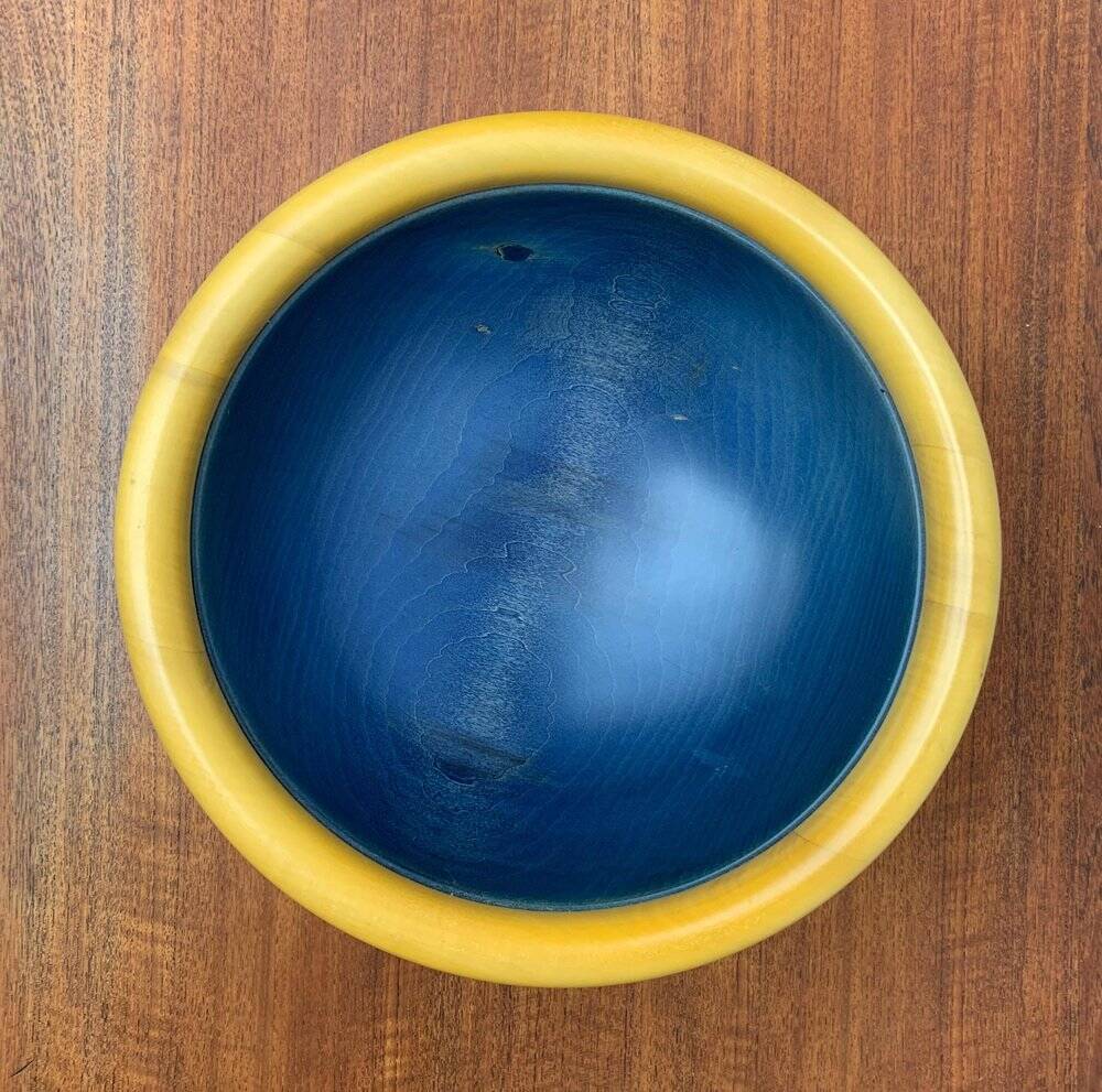 Postmodern Italian Wooden Bowl by Pietro Manzoni