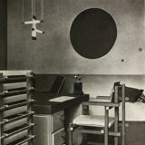 Vintage Gerrit Rietveld high chair replica, 1980s