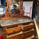 Coiffeuse Louis Philippe dessus marbre