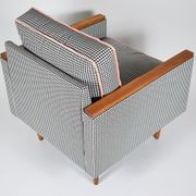 Mid-century original armchair Cube, 1970s,  restored, pied de poule