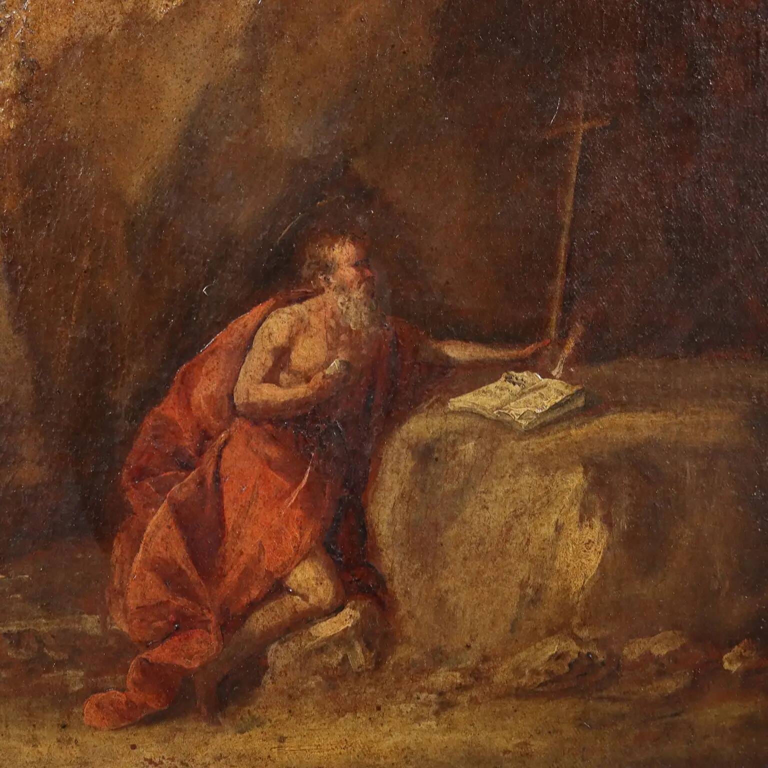 Oil on canvas, religious subject, Italy 17th-18th century.