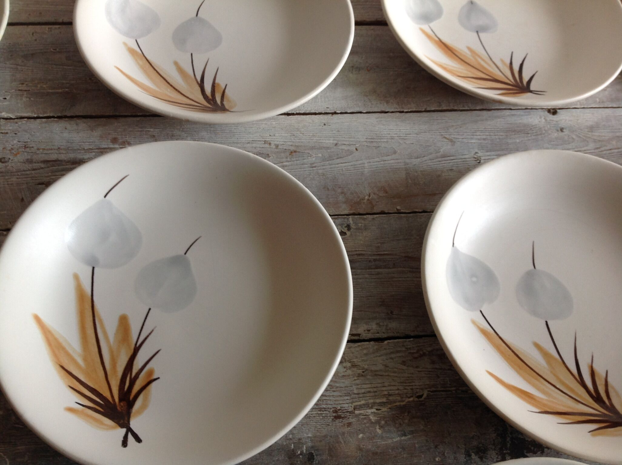 Set of 11 soup plates