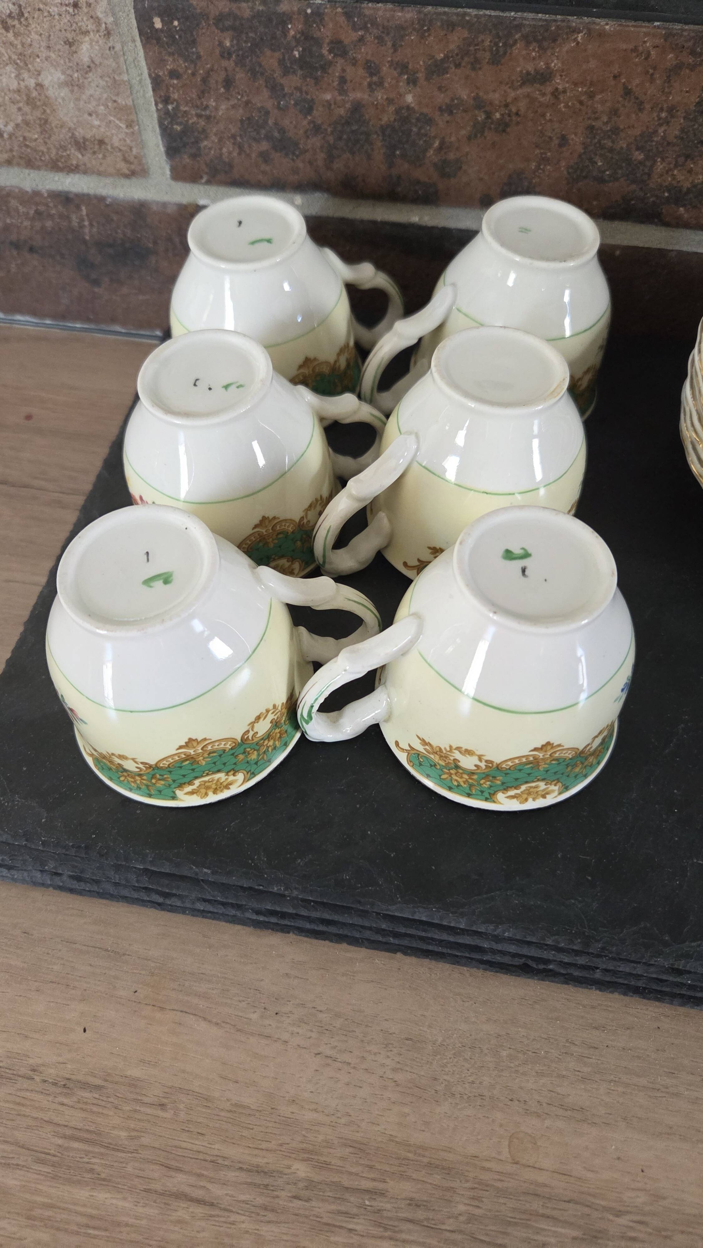 6 cups and 6 saucers w. h. grindley & co.