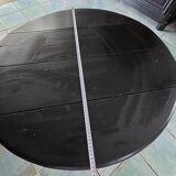 Oval gateleg table from the late 19th century, repainted in black.