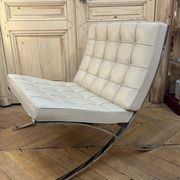 Mies van der rohe barcelona armchair and its footrest, knoll publisher