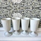 4 Limoges porcelain Mazagran cups