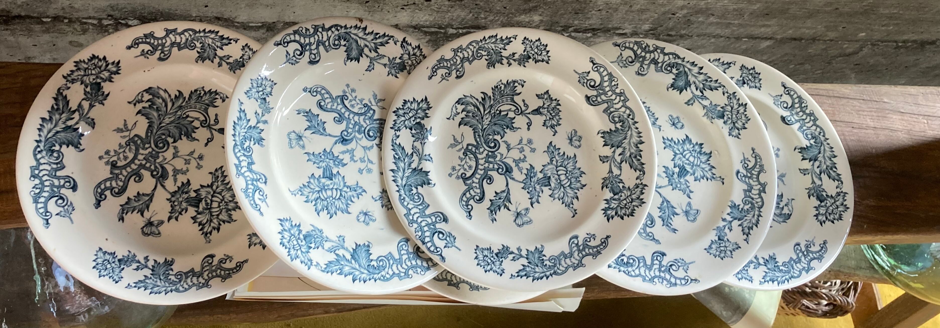 6 flat plates Longwy model Fisme