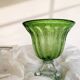 Large vintage green blown glass bowl