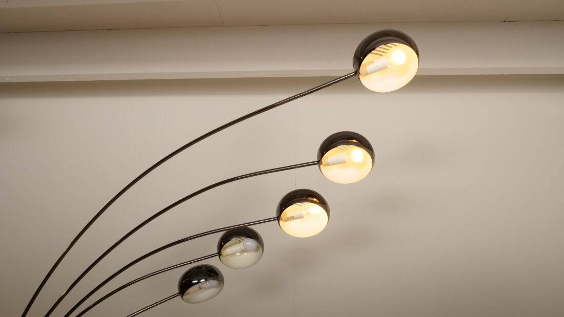 Vintage design floor lamp | Cottex Sweden | 5-armed