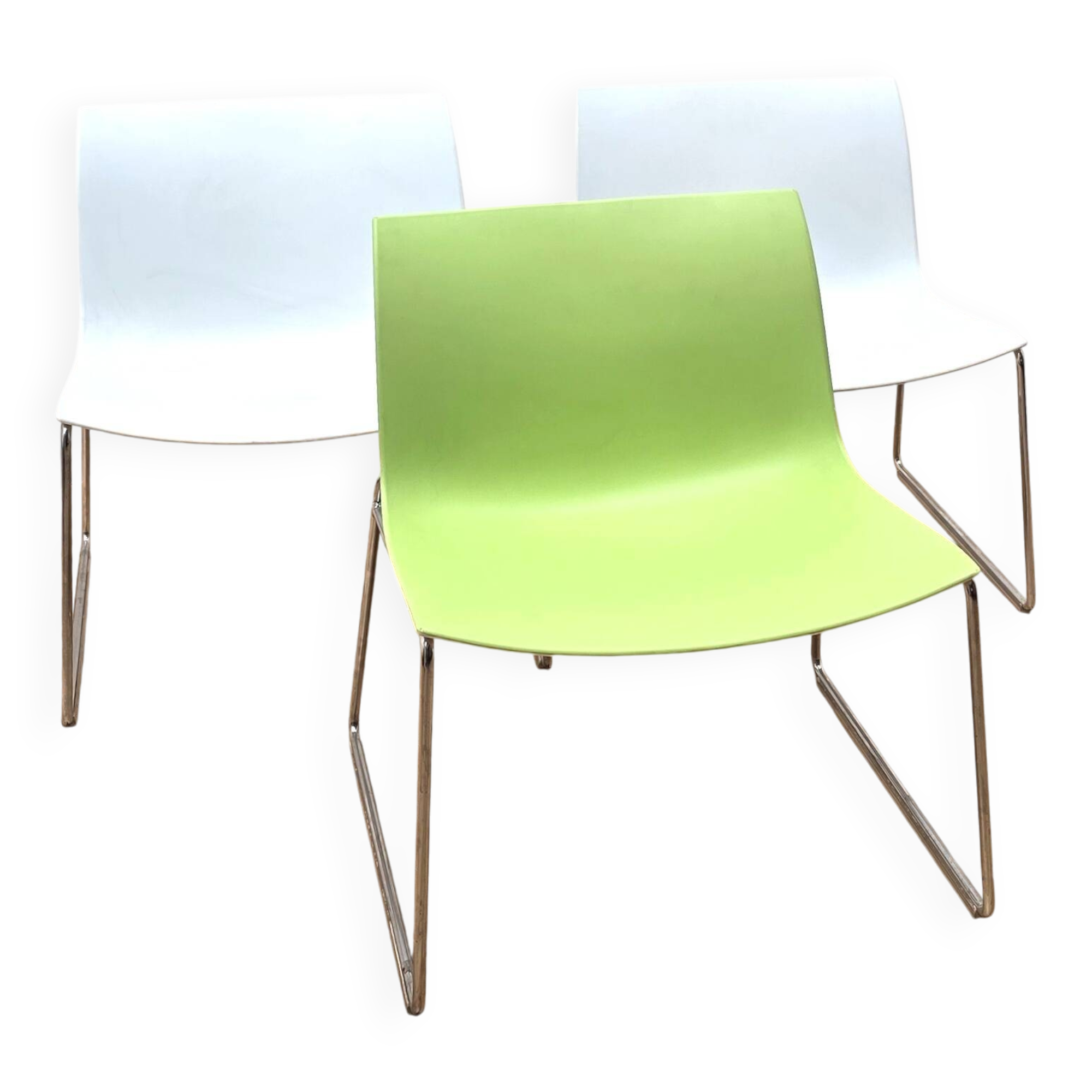 Set of 3 Catifa 46 chairs, Arper