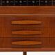 Armoire d’angle vintage danoise en teck et verre