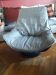 Vintage Swedish leather armchair by Nelo
