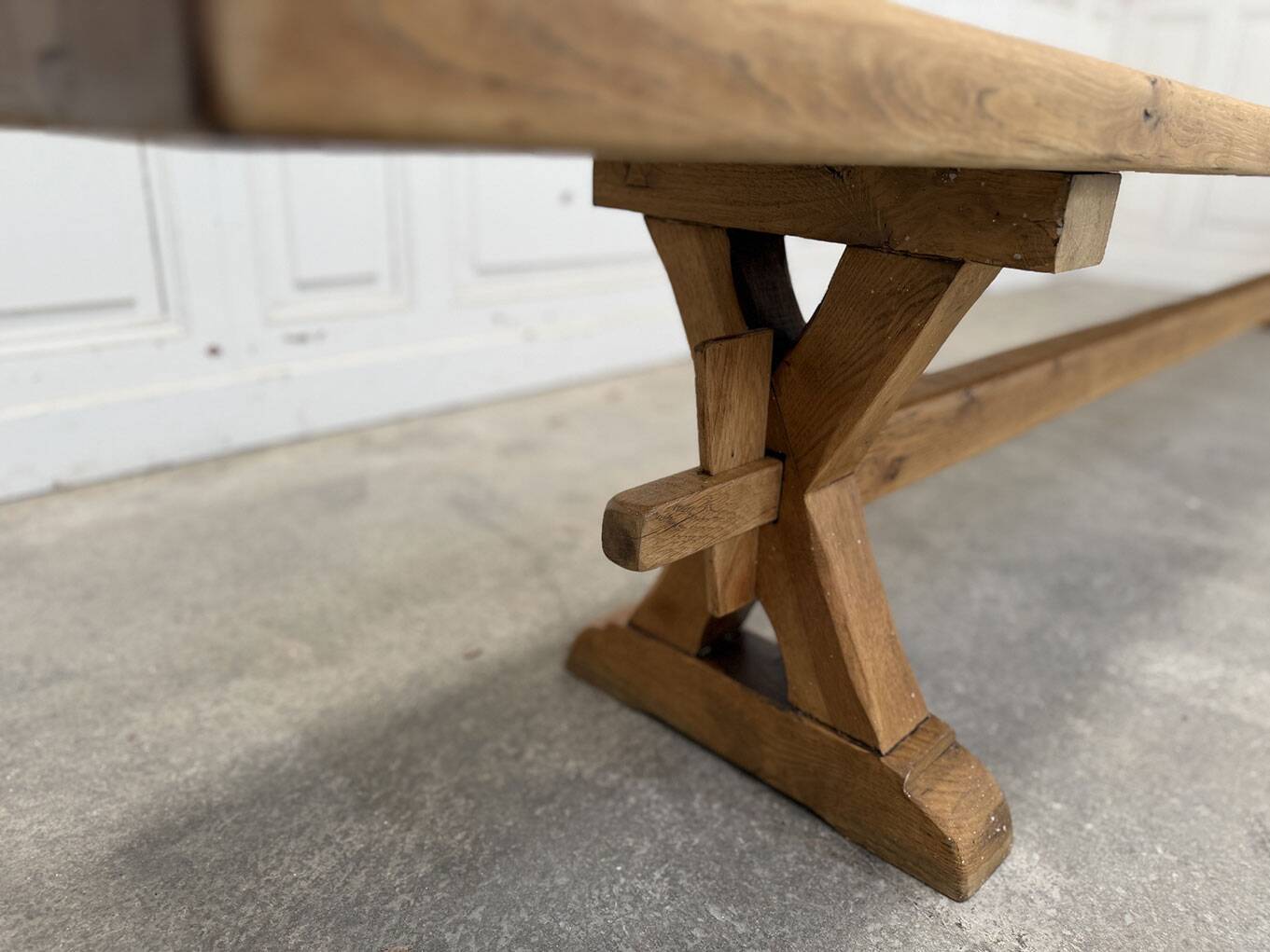 Solid oak bench from the 1950s