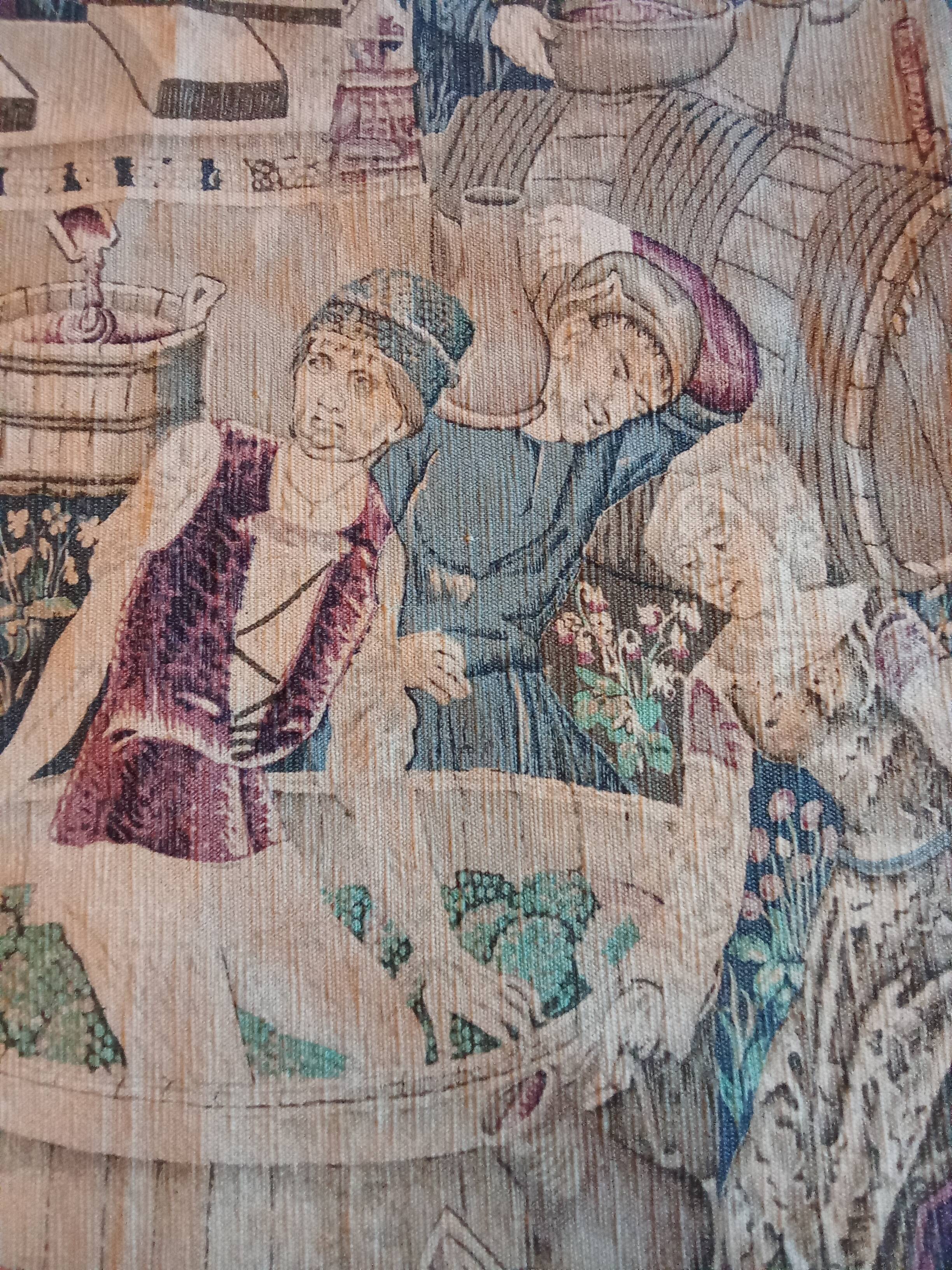 Antique tapestry, the grape harvest