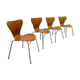 Ensemble de 4 chaises vintage 'Butterfly' 'vlinder' Fritz Hansen Arne Jacobsen