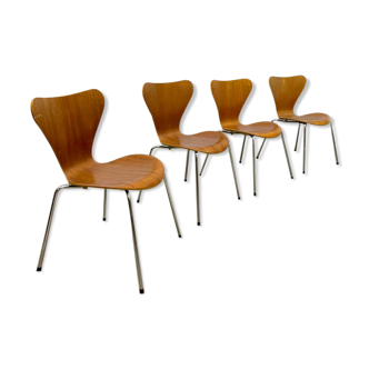 Ensemble de 4 chaises vintage 'Butterfly' 'vlinder' Fritz Hansen Arne Jacobsen