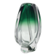 Vintage Val St Lambert green blown glass ovoid vase, Belgium