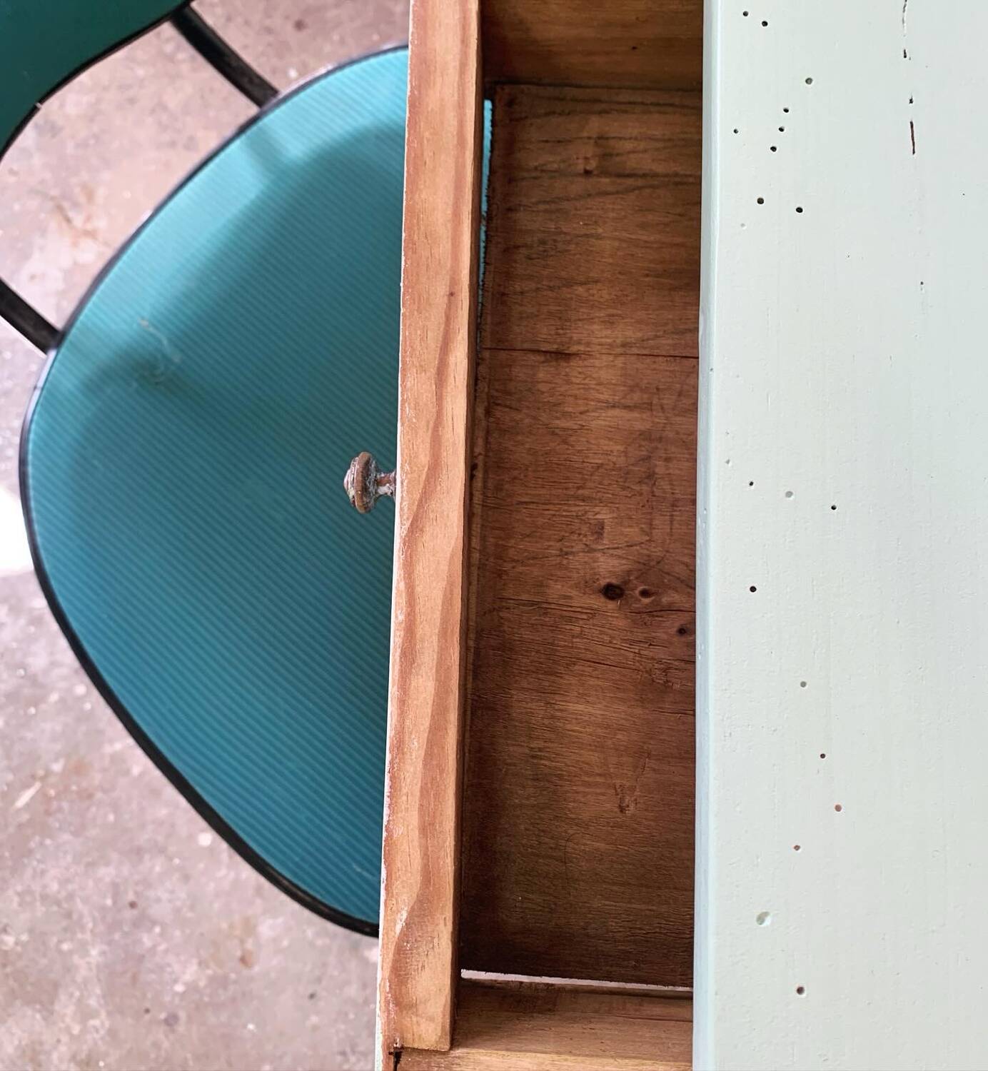 Old small renovated farm table