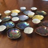 Iridescent multicolored mocha cups