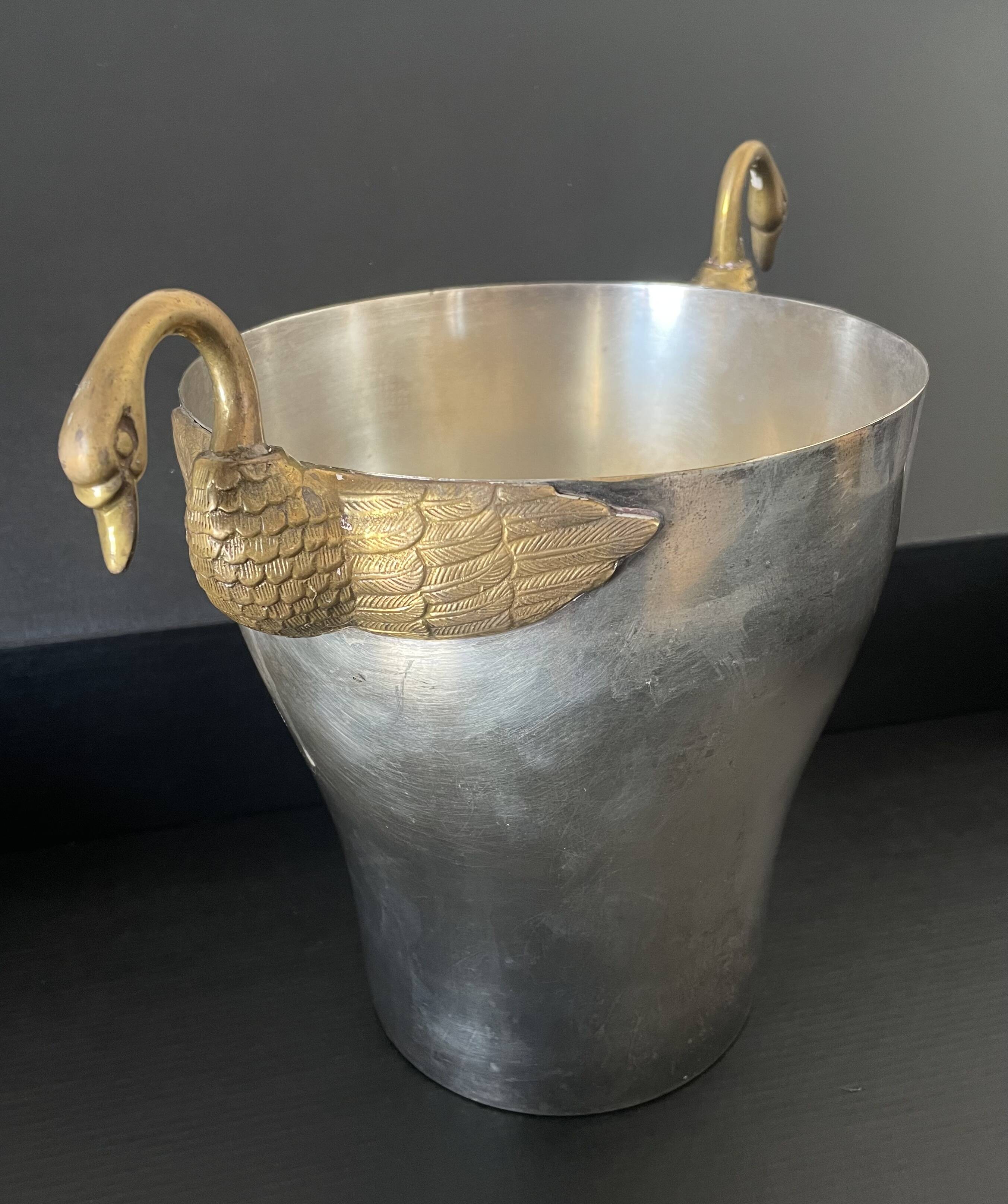 Champagne bucket with swans