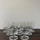 Set of 9 vintage Luminarc stemmed glasses from the 70s