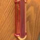 6 knife holders in burgundy glazed ceramic with art deco gold edging