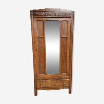 Antique French wardrobe with mirror