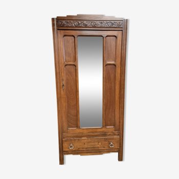 Armoire française ancienne avec miroir