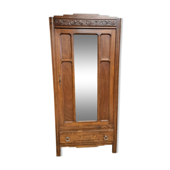 Armoire française ancienne avec miroir