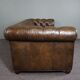 Chesterfield sofa in cowhide leather 3.5 seats
