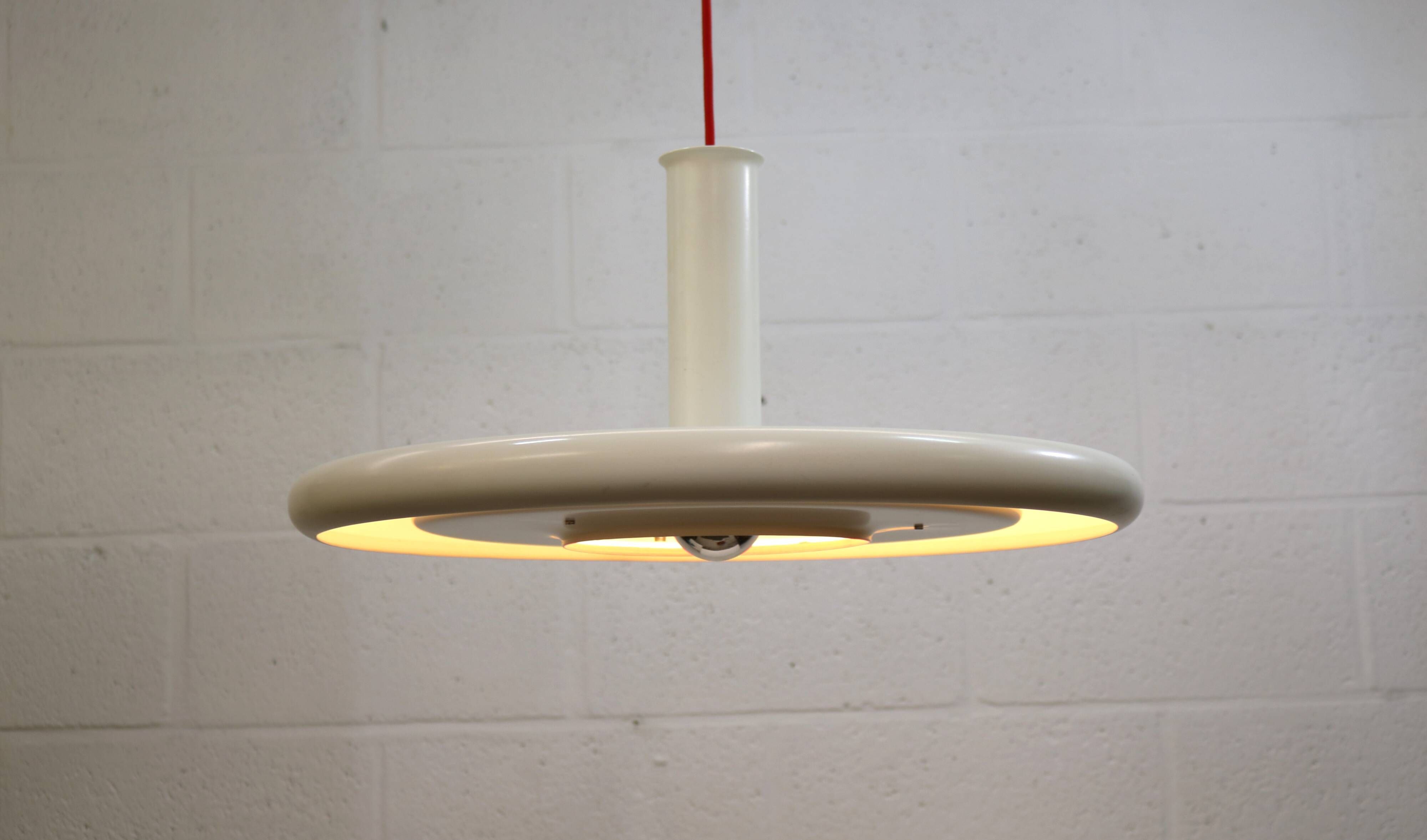 White XL Fog & Morup Optima Pendant Lamp: Hans Due Design, Denmark 1970s