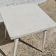 Old square tolix table white metal
